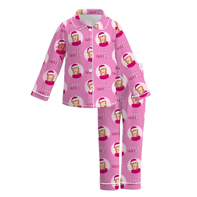 （Pre Order）Girls Fall Cartoon Print Pajamas