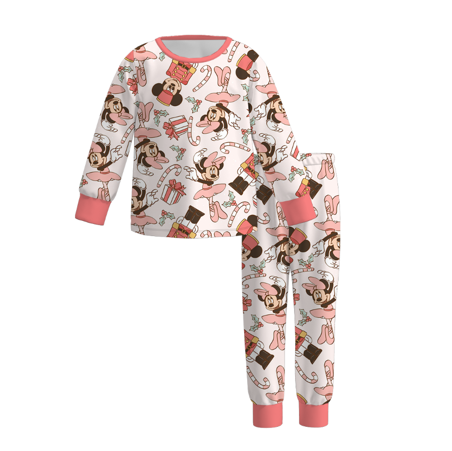 （Pre Order）Girls Christmas Nutcracker Print Pajamas