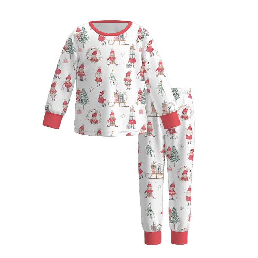 （Pre Order）Girls Christmas Nutcracker Print Pajamas