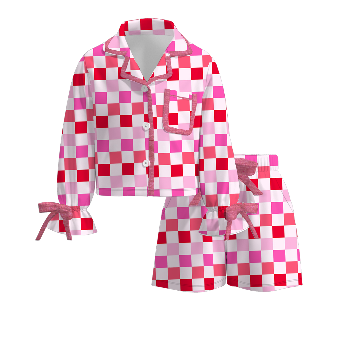 （Pre Order）Girls Valentine's Day Print Pajamas