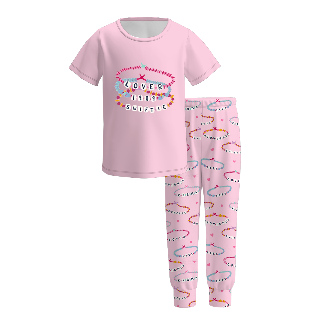 （Pre Order）Girls TS Print Milk Silk Pajamas