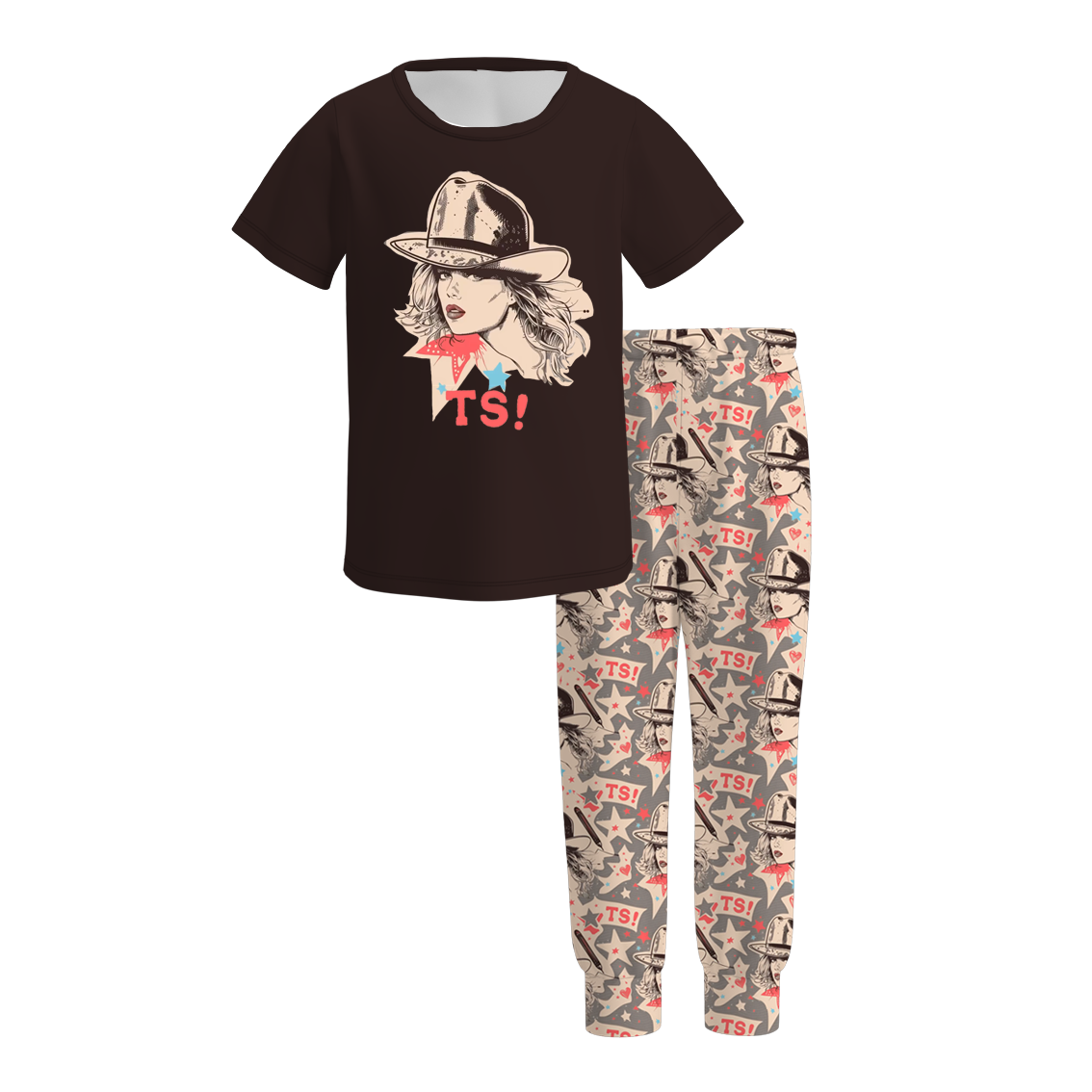 （Pre Order）Girls TS Print Milk Silk Pajamas