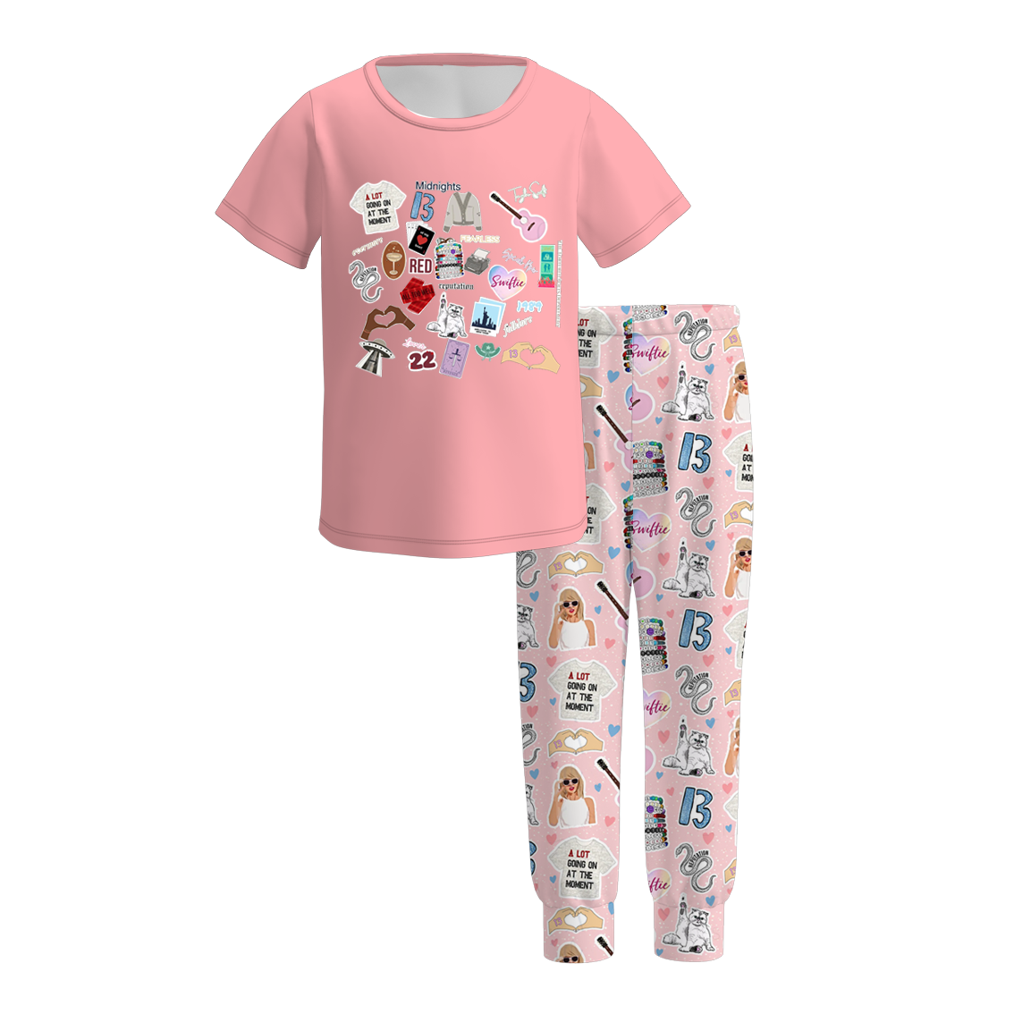 （Pre Order）Girls TS Print Milk Silk Pajamas