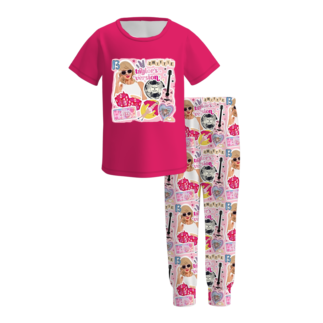 （Pre Order）Girls TS Print Milk Silk Pajamas