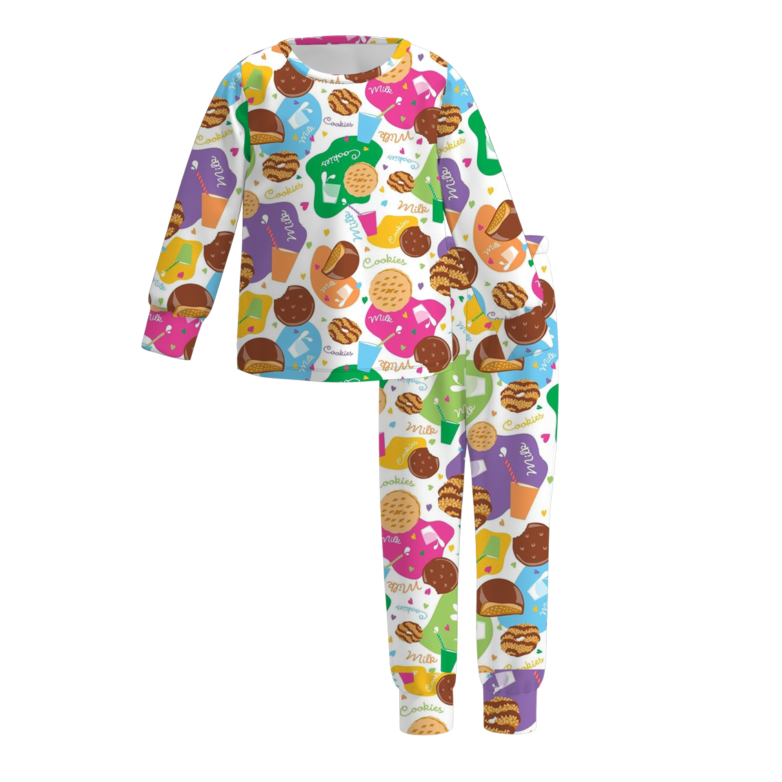 （Pre Order）Girls Fall Dessert Print Pajamas