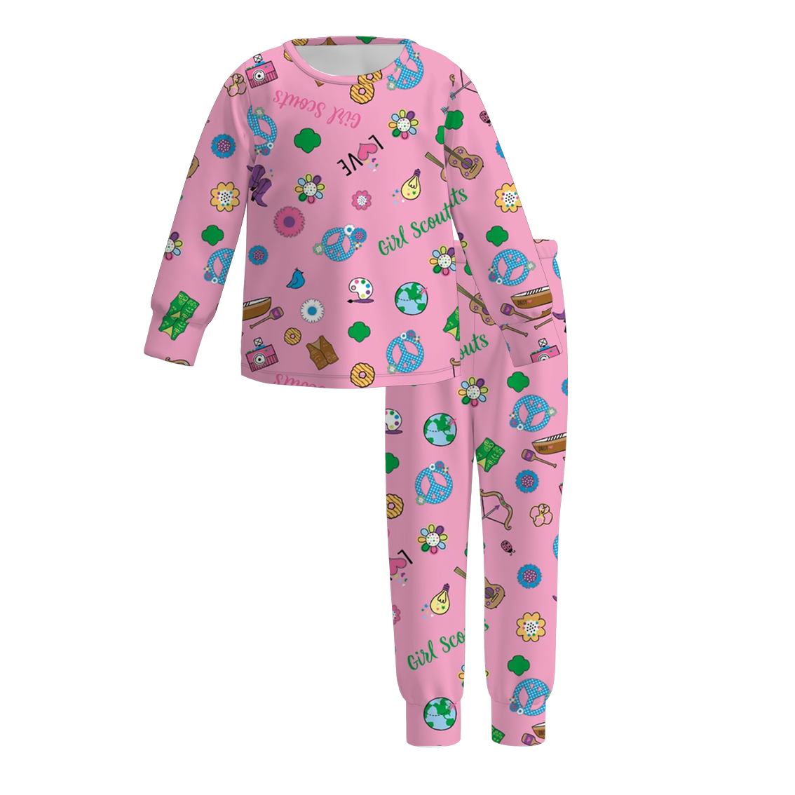 （Pre Order）Girls Fall Dessert Print Pajamas