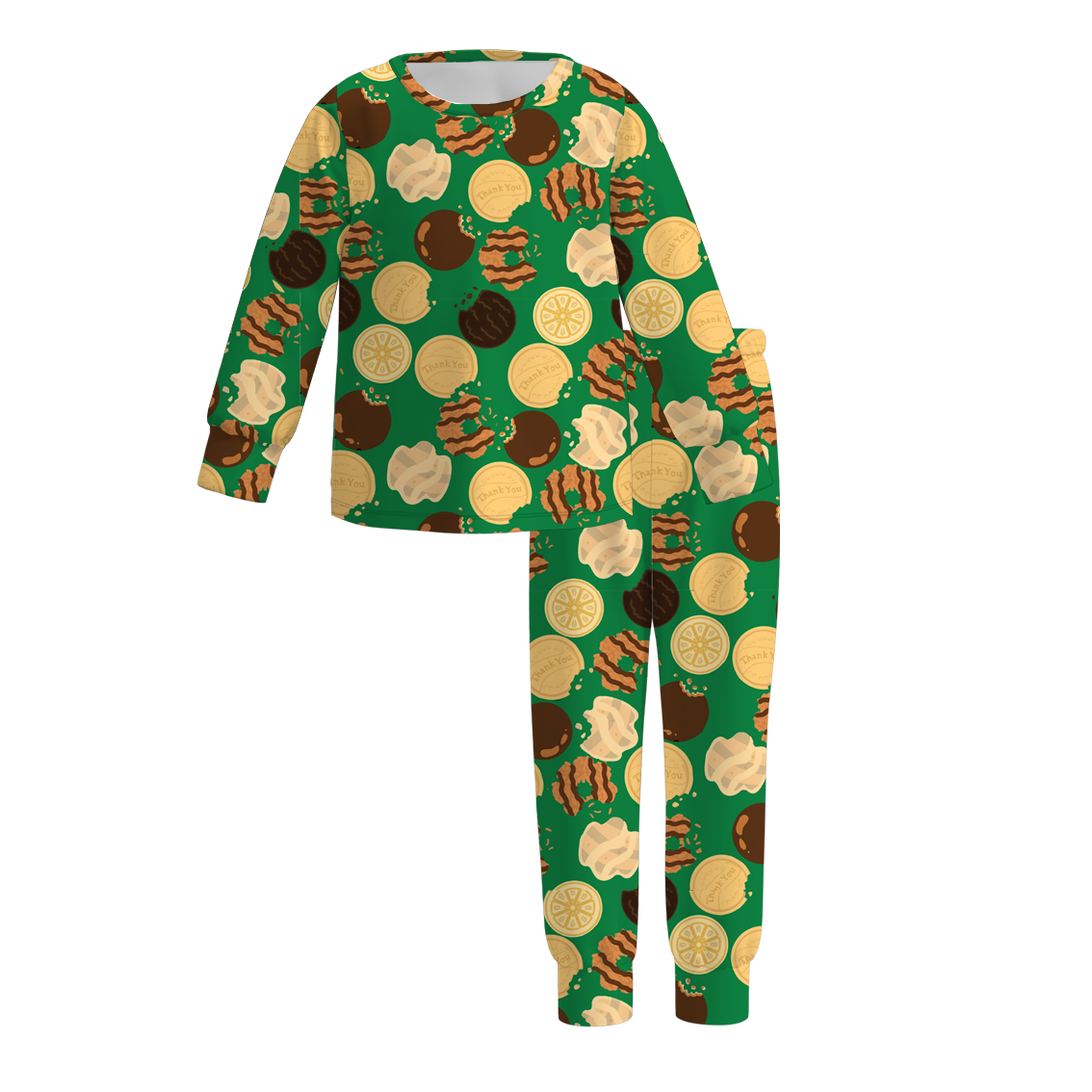 （Pre Order）Girls Fall Dessert Print Pajamas