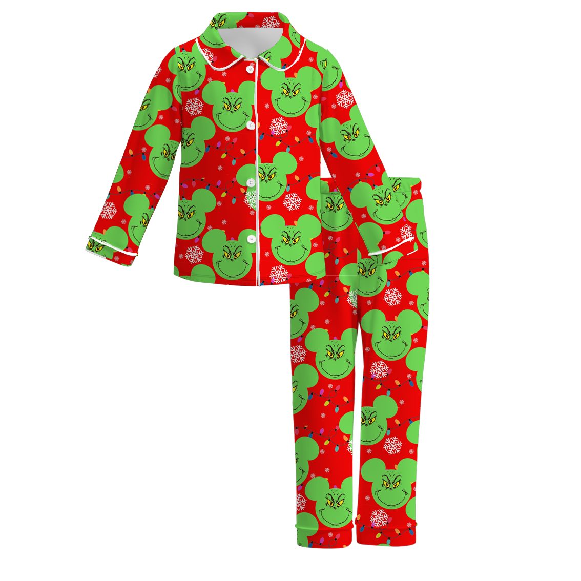 （Pre Order）Girls Christmas Print Pajamas