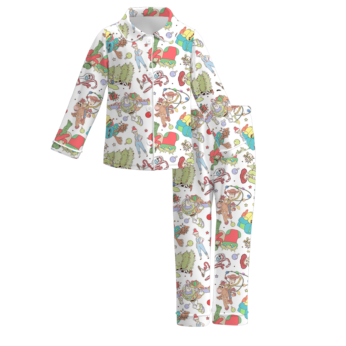 （Pre Order）Girls Christmas Print Pajamas