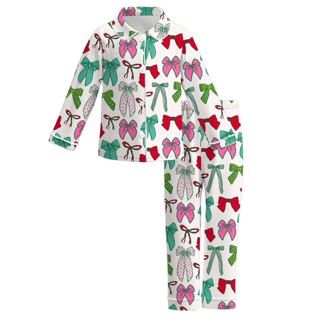 （Pre Order）Girls Christmas Print Pajamas