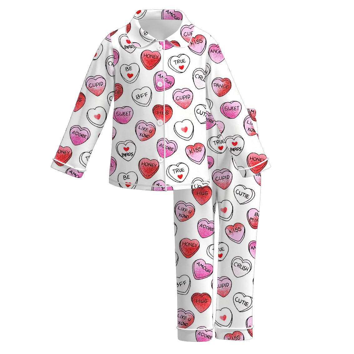 （Pre Order）Girls Valentine's Day Print Pajamas