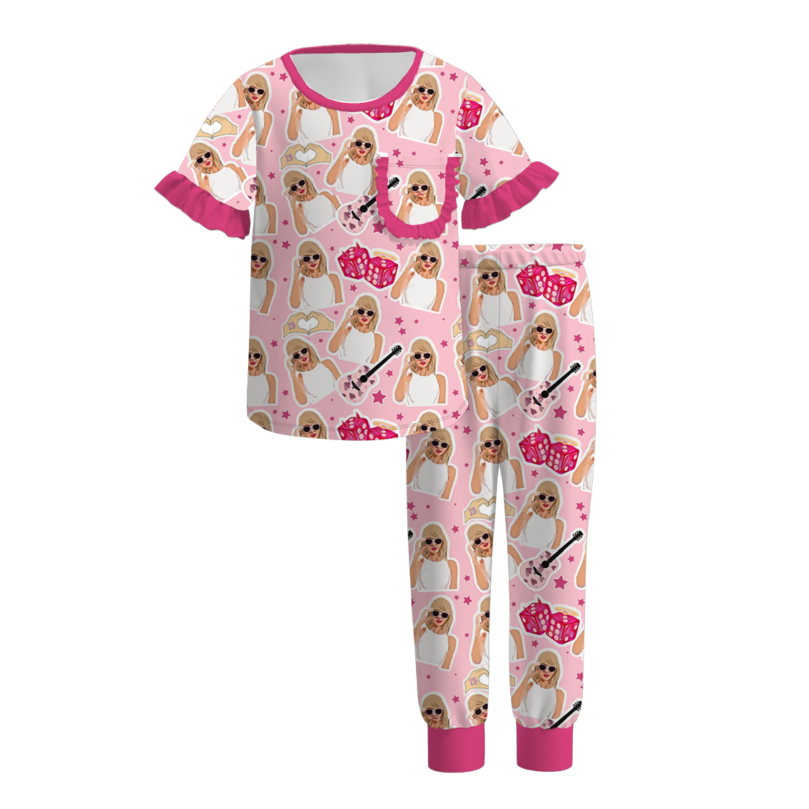 （Pre Order）Girls TS Print Pajamas