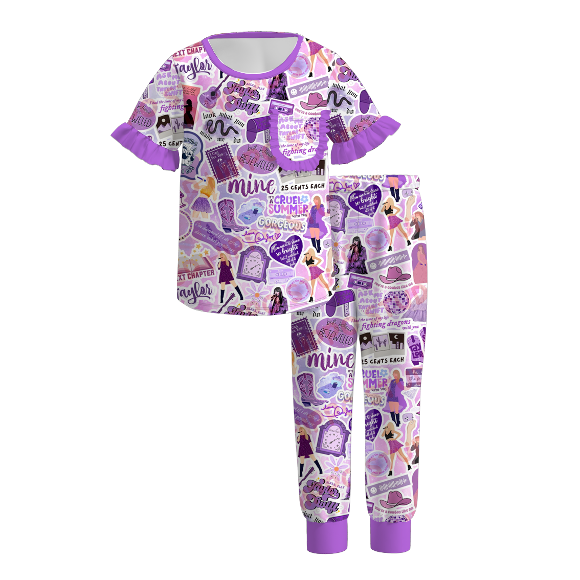 （Pre Order）Girls TS Print Pajamas