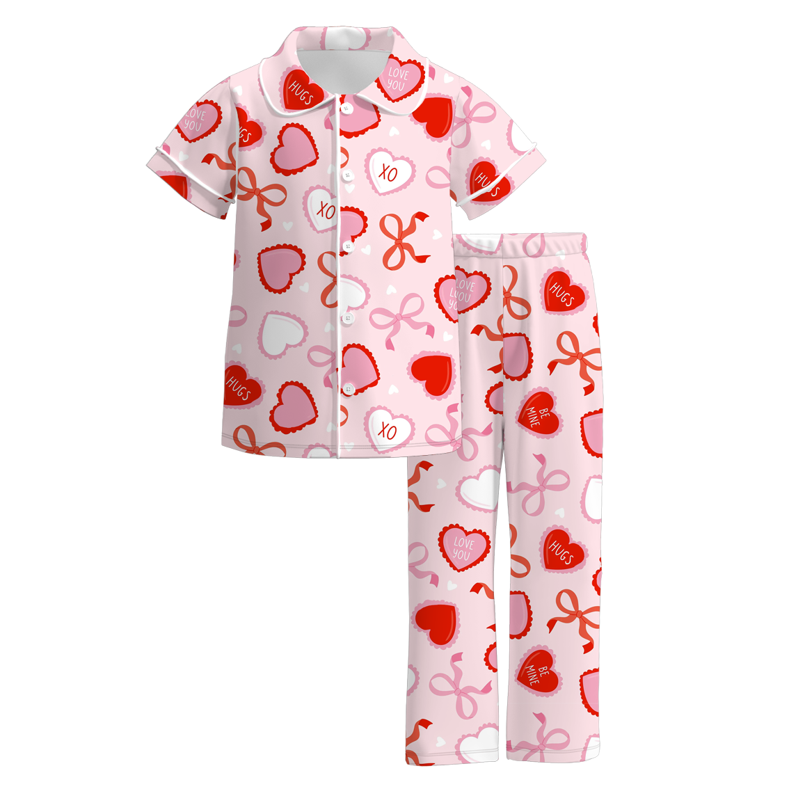 （Pre Order）Girls Valentine's Day Print Pajamas