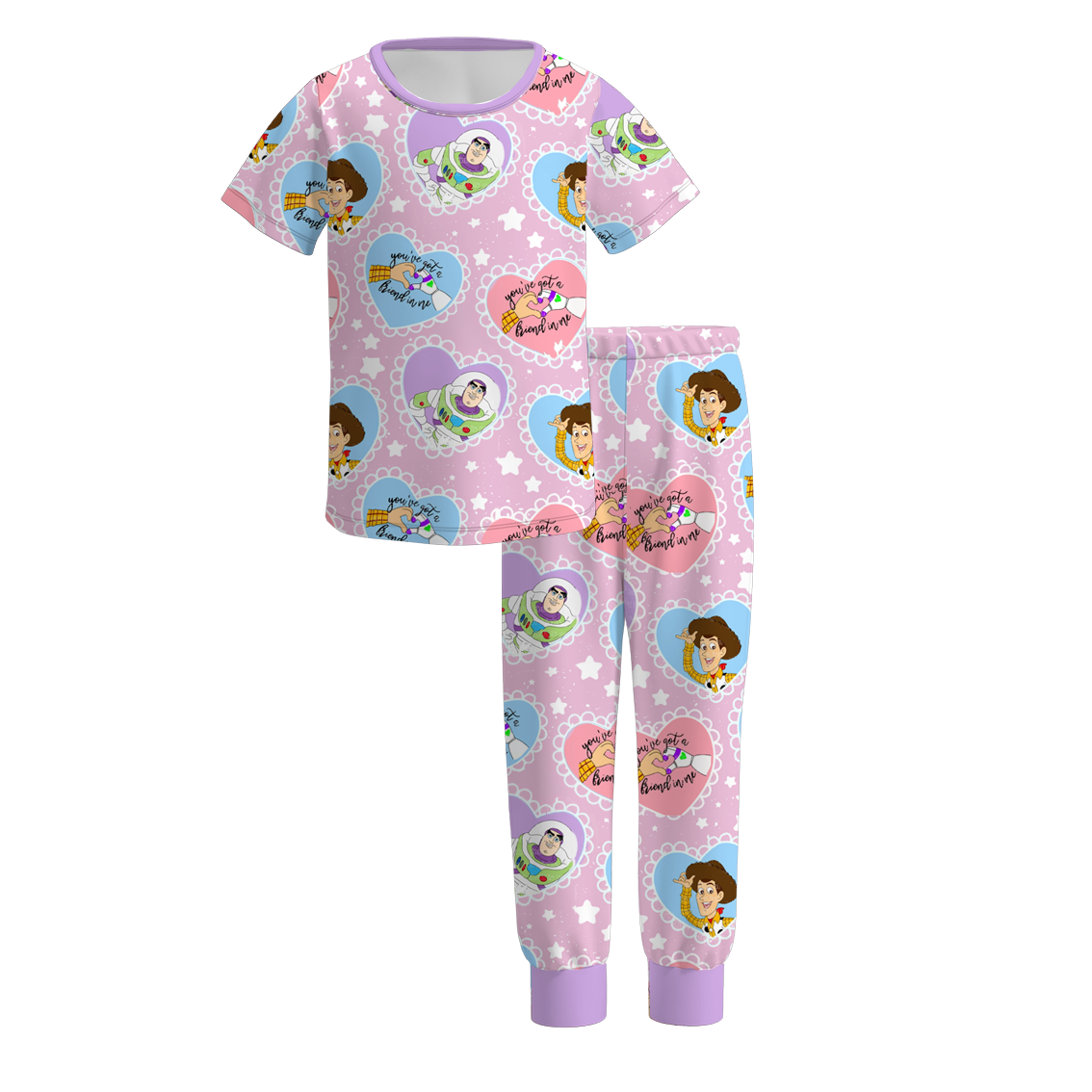 （Pre Order）Girls Valentine's Day Print Pajamas