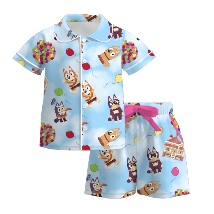 （Pre Order）Girls Spring and Summer Birthday Print Pajamas