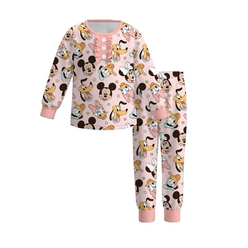 （Pre Order）Girls＆Boys Spring and Summer Cartoon Print Pajamas