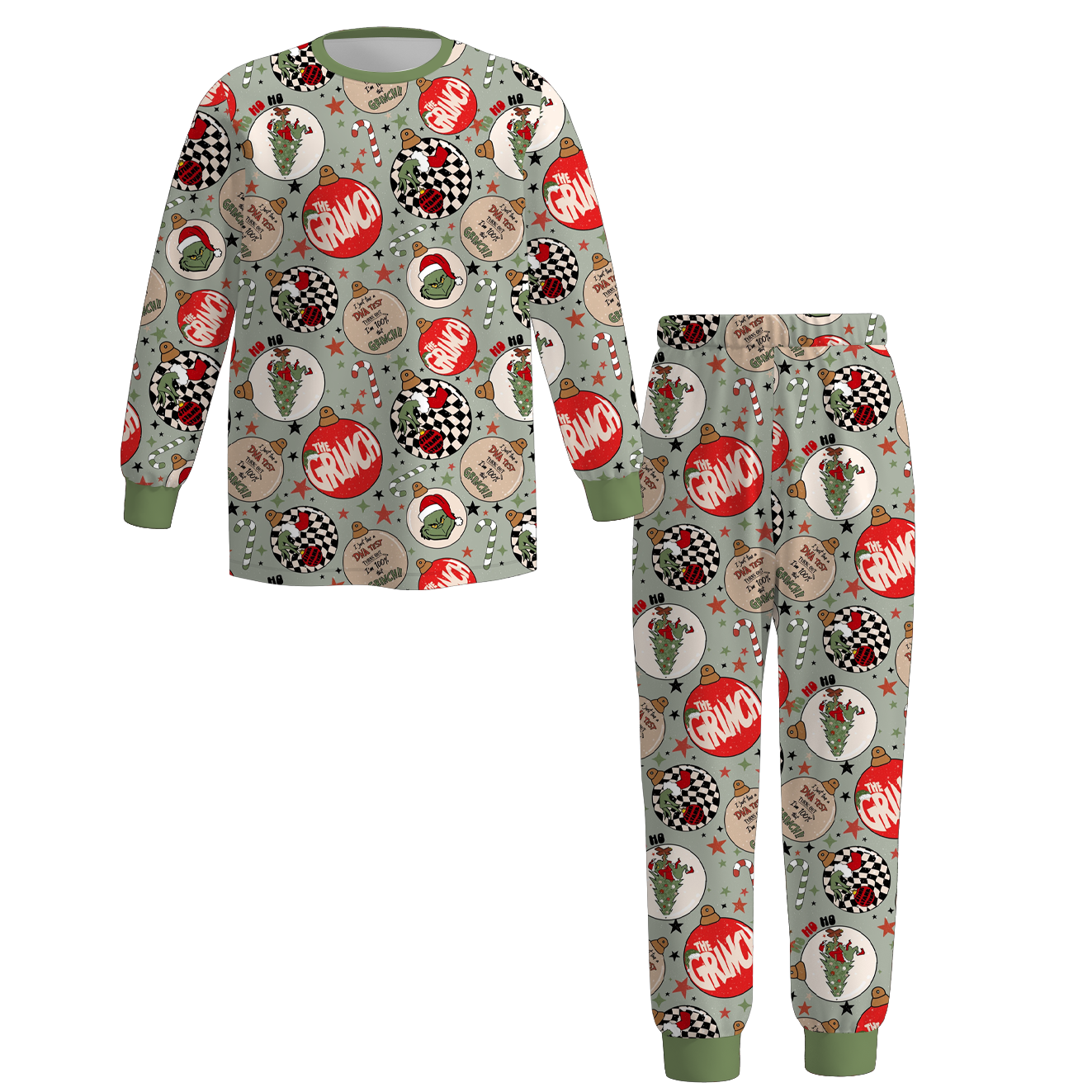 （Pre Order）Adults Unisex Christmas Cartoon Print Pajamas