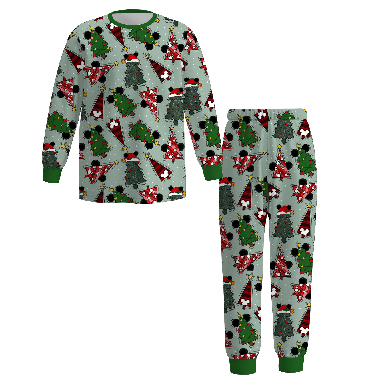 （Pre Order）Adults Unisex Christmas Cartoon Print Pajamas