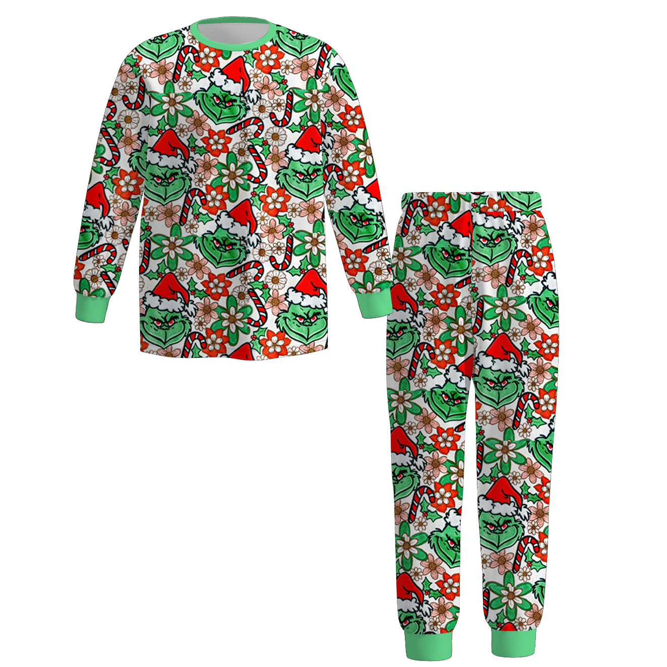 （Pre Order）Adults Unisex Christmas Cartoon Print Pajamas