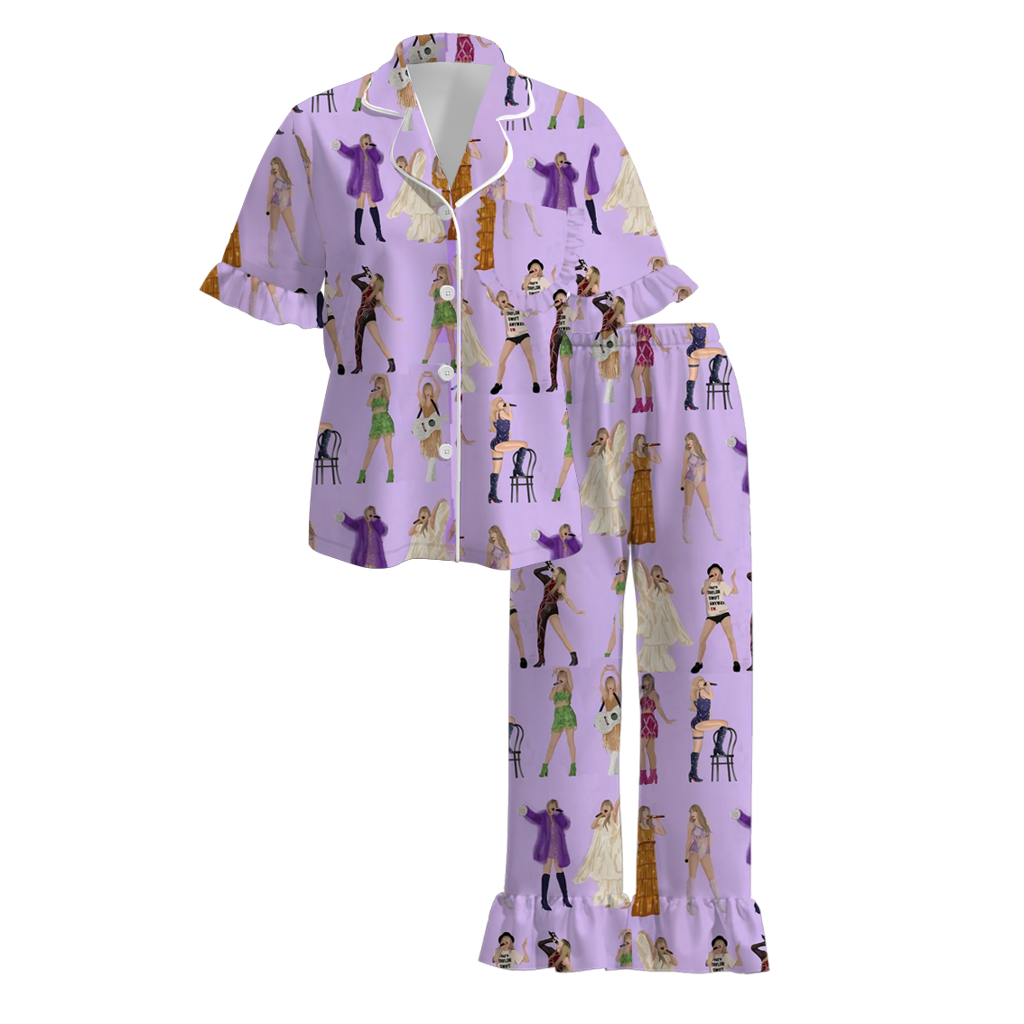 （Pre Order）Adults Spring and Summer TS Print Pajamas