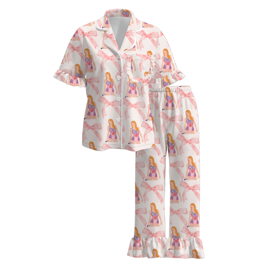 （Pre Order）Adults Spring and Summer TS Print Pajamas