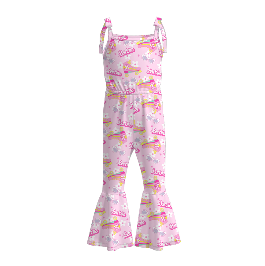 （Pre Order）Girls Character Print Jumpsuit