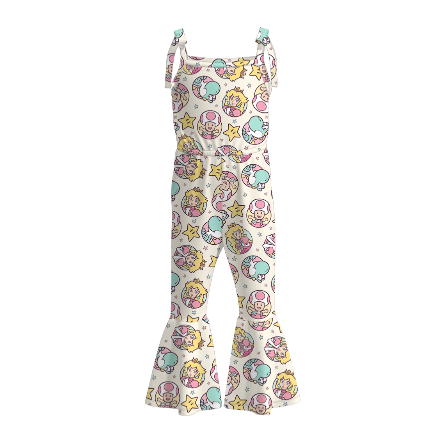 （Pre Order）Girls Character Print Jumpsuit