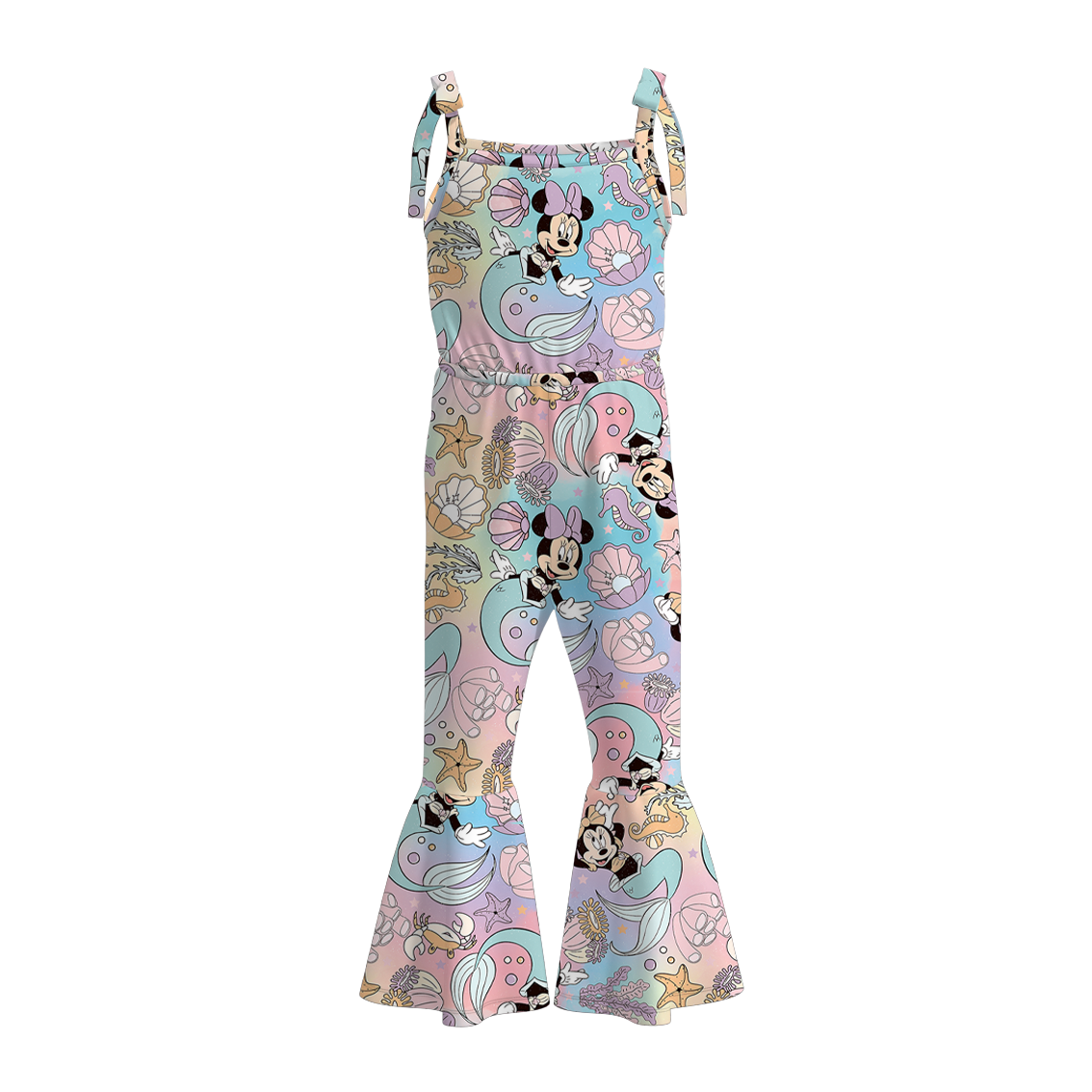 (Pre Order)Bamboo Summer Baby Girls' Cartoon Printed Sleeveless Jumpsuit