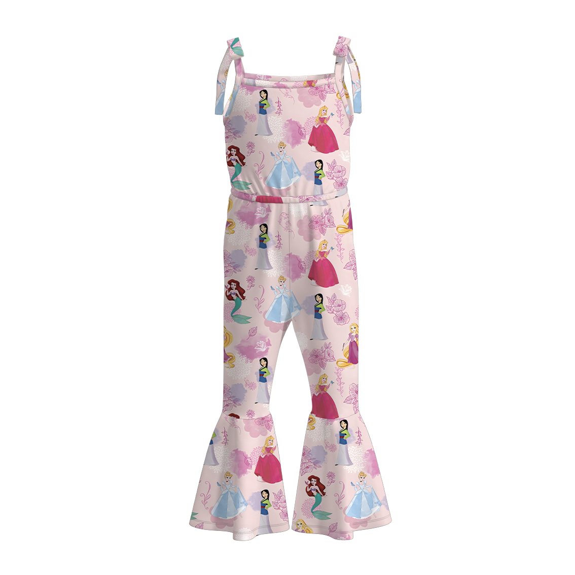 (Pre Order)Bamboo Summer Baby Girls' Cartoon Printed Sleeveless Jumpsuit