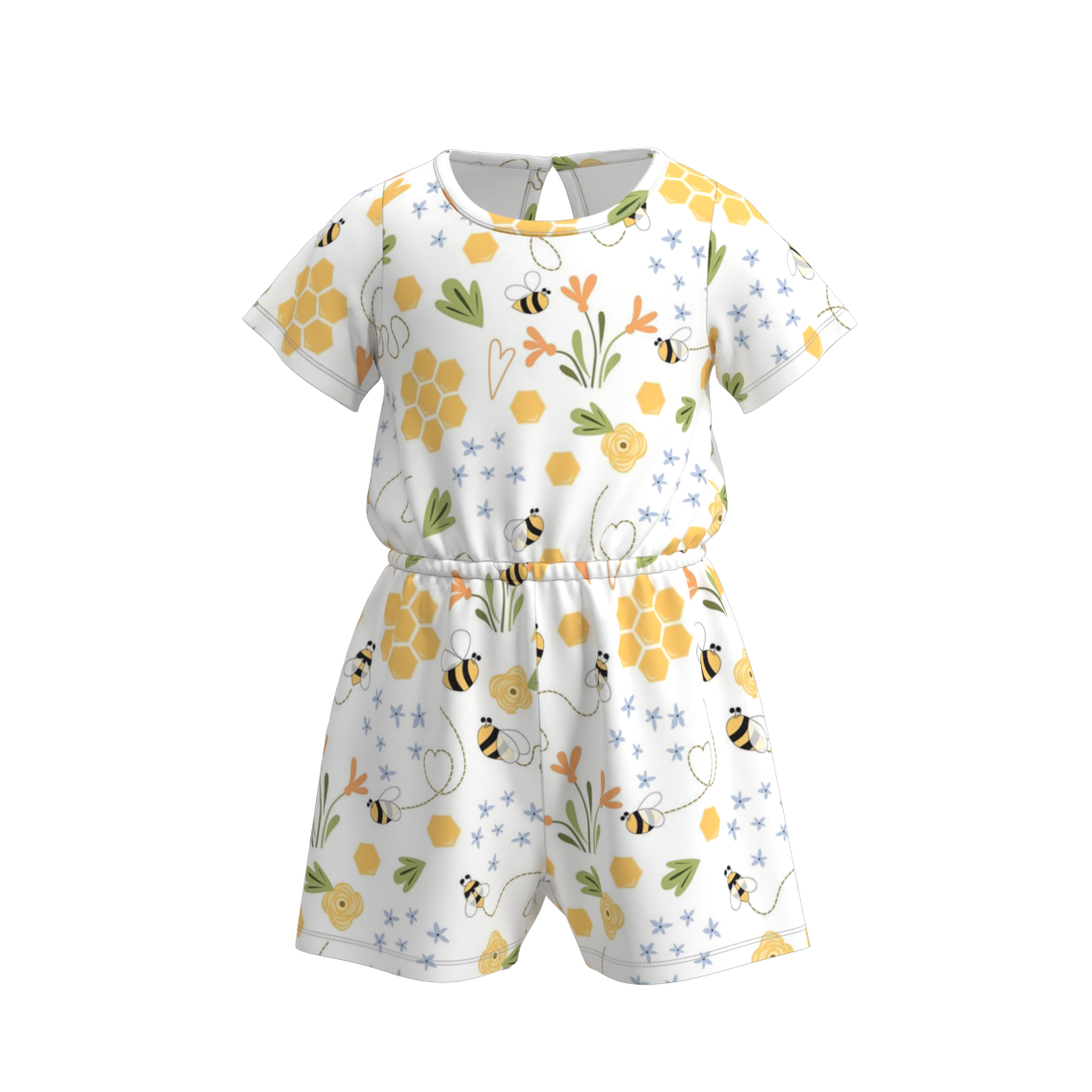 （Pre Order）Summer Girls Floral Print Jumpsuit