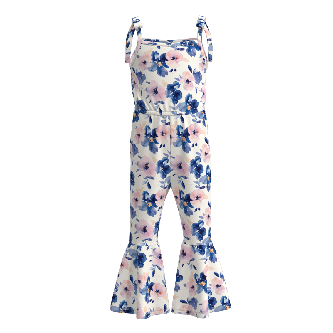 （Pre Order）Summer Girls Floral TS Print Jumpsuit