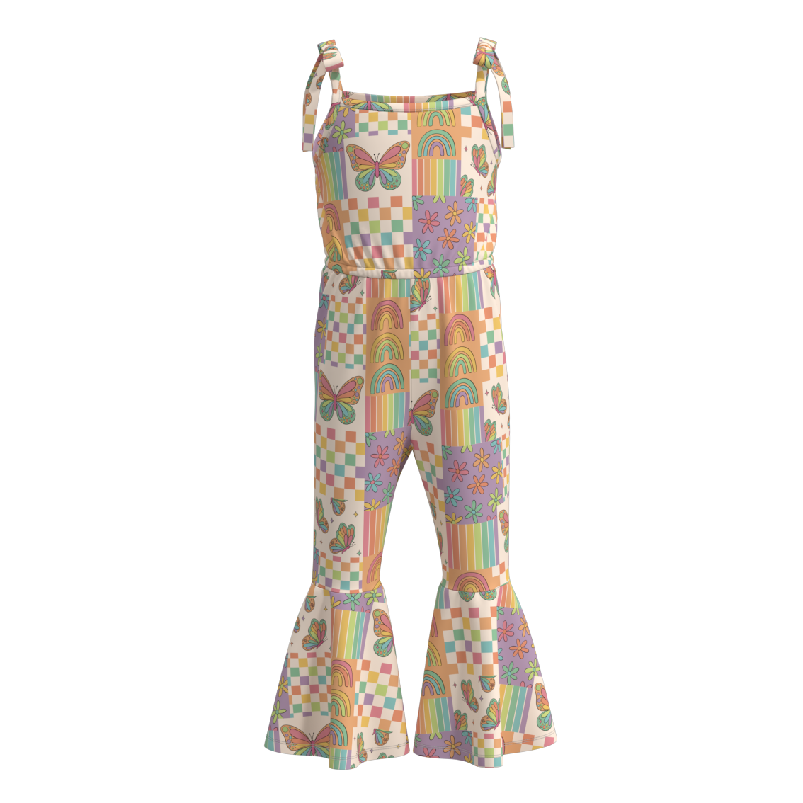 （Pre Order）Summer Girls Floral TS Print Jumpsuit