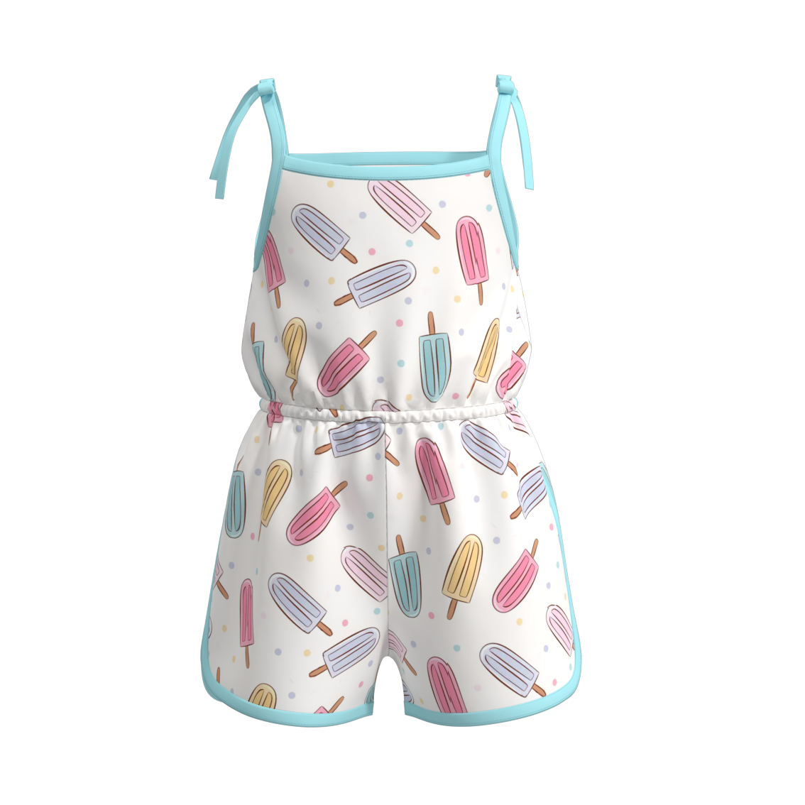 （Pre Order）Girls Summer Ice Cream Print Jumpsuit