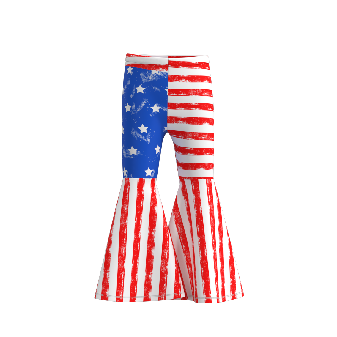 （Pre Order）Girls Summer 4th Of July Bell Pants