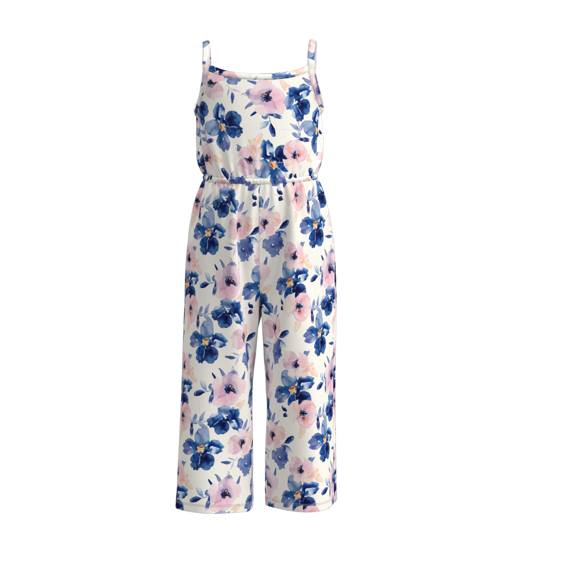 （Pre Order）Mommy and Me Stripes Floral Print Jumpsuit