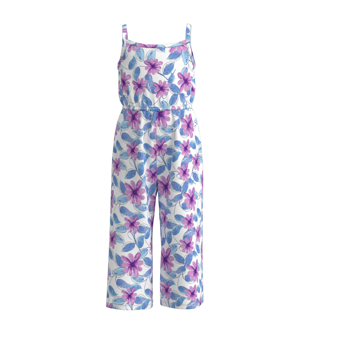 （Pre Order）Mommy and Me Stripes Floral Print Jumpsuit