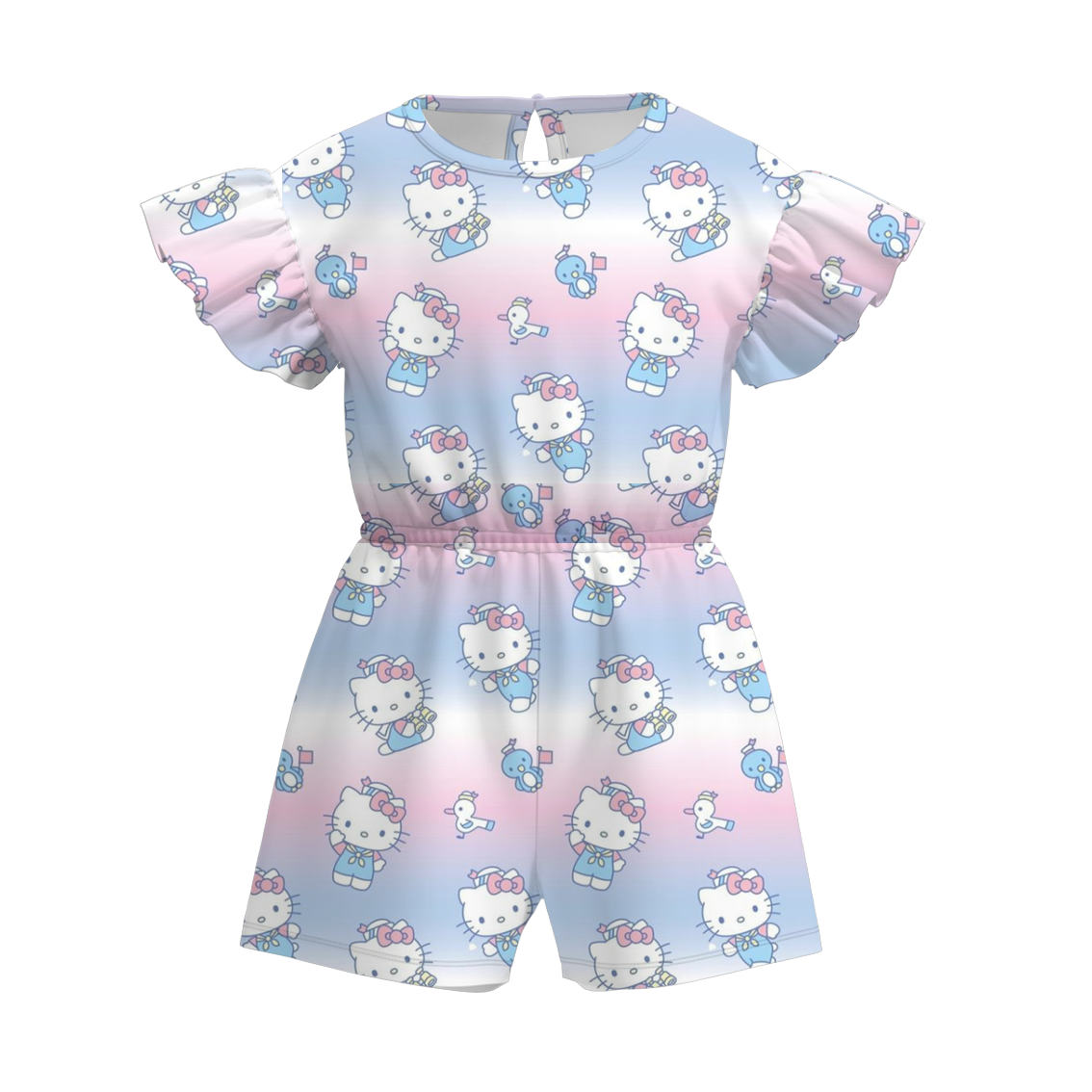 （Pre Order）Girls Summer Sanrio Print Jumpsuit