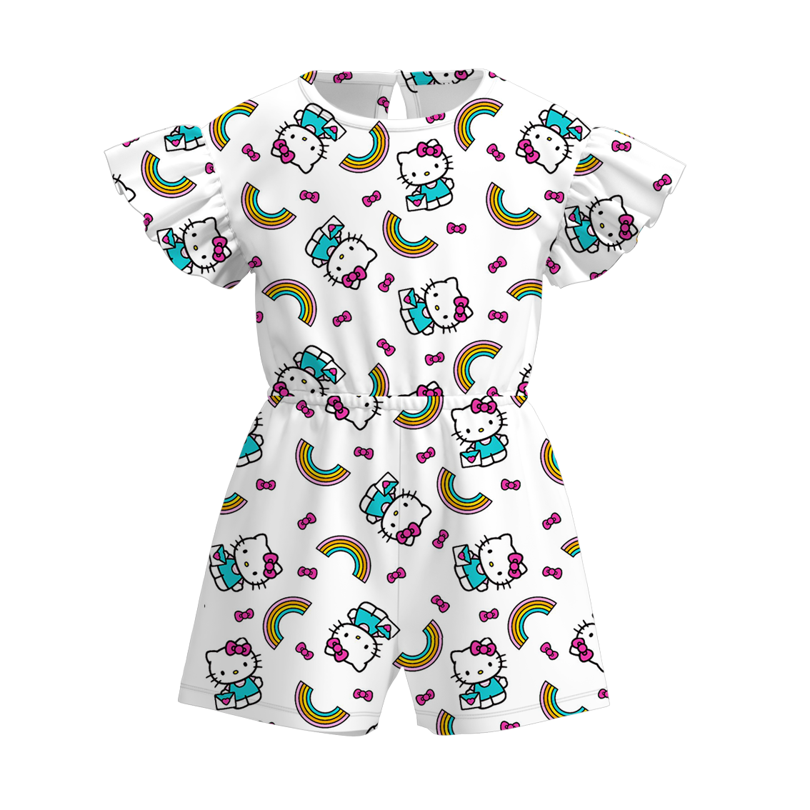 （Pre Order）Girls Summer Sanrio Print Jumpsuit