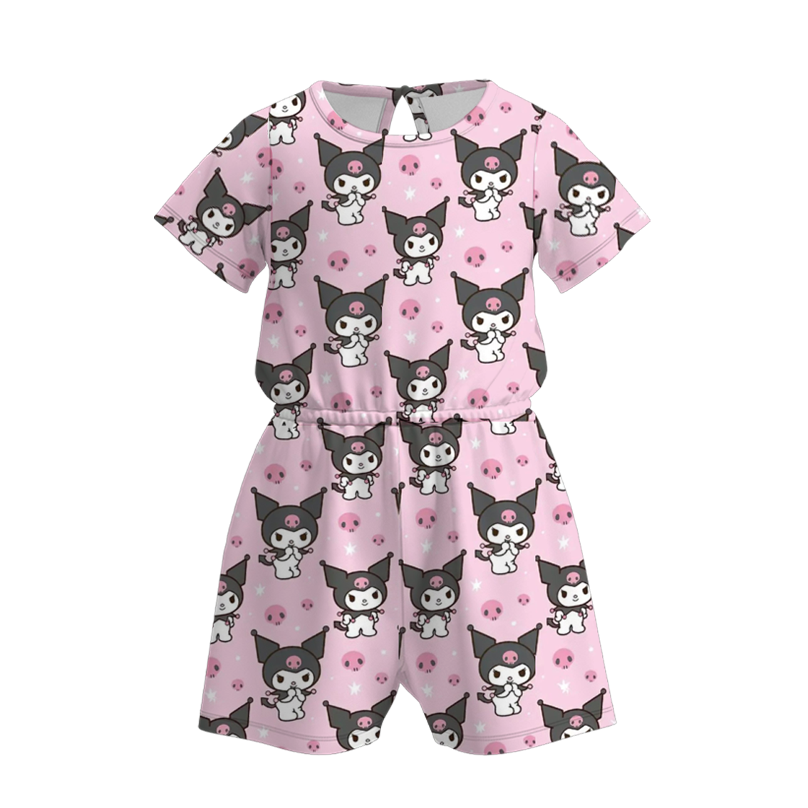 （Pre Order）Girls Summer Cartoon Print Jumpsuit