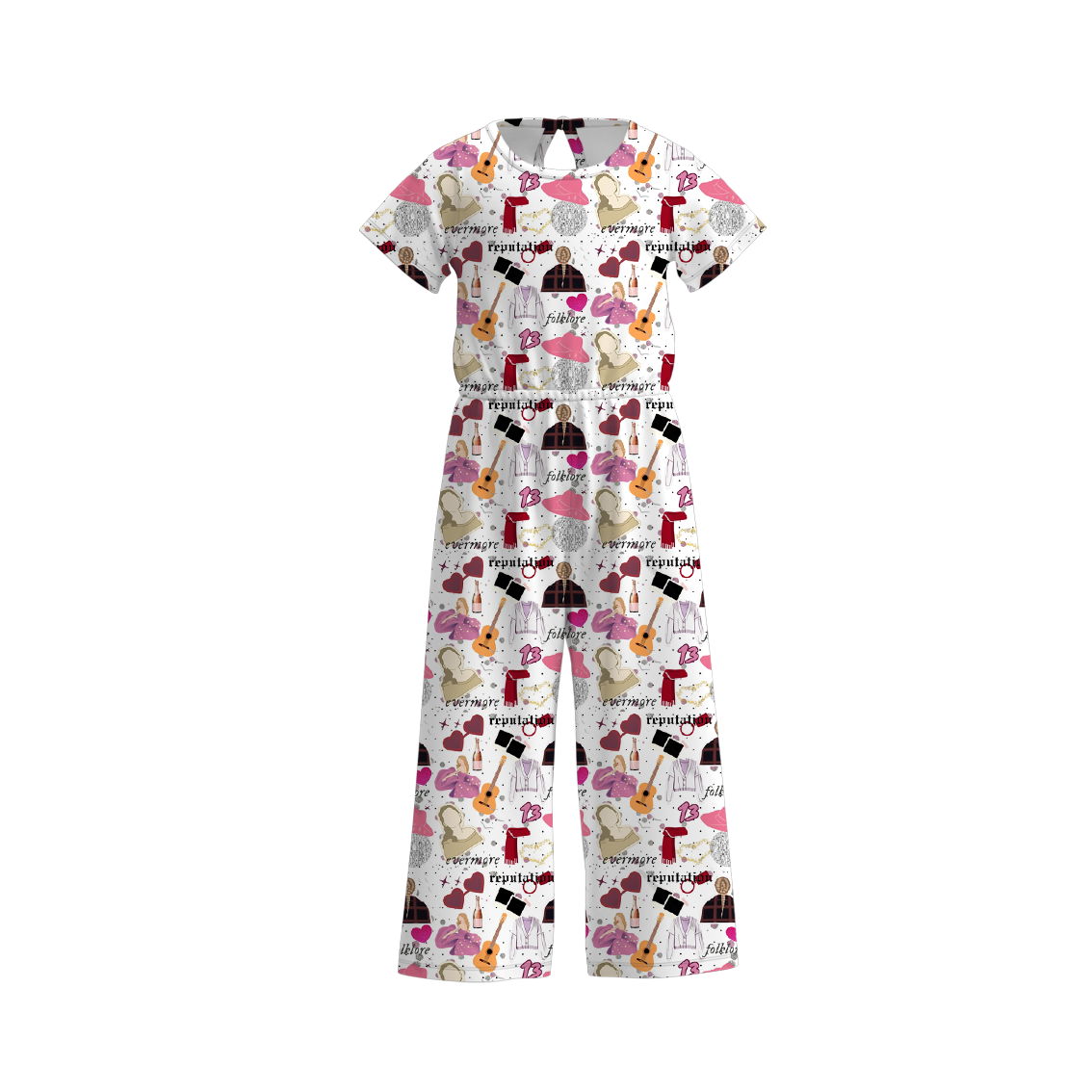 （Pre Order）Girls Summer TS Print Jumpsuit