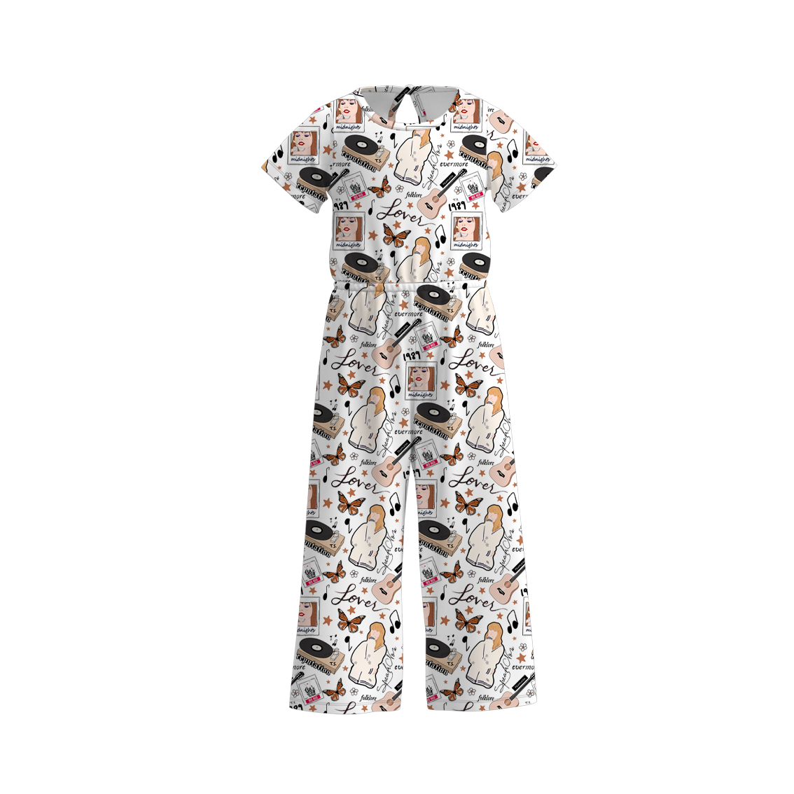 （Pre Order）Girls Summer TS Print Jumpsuit