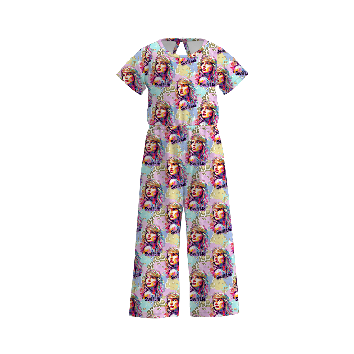 （Pre Order）Girls Summer TS Print Jumpsuit