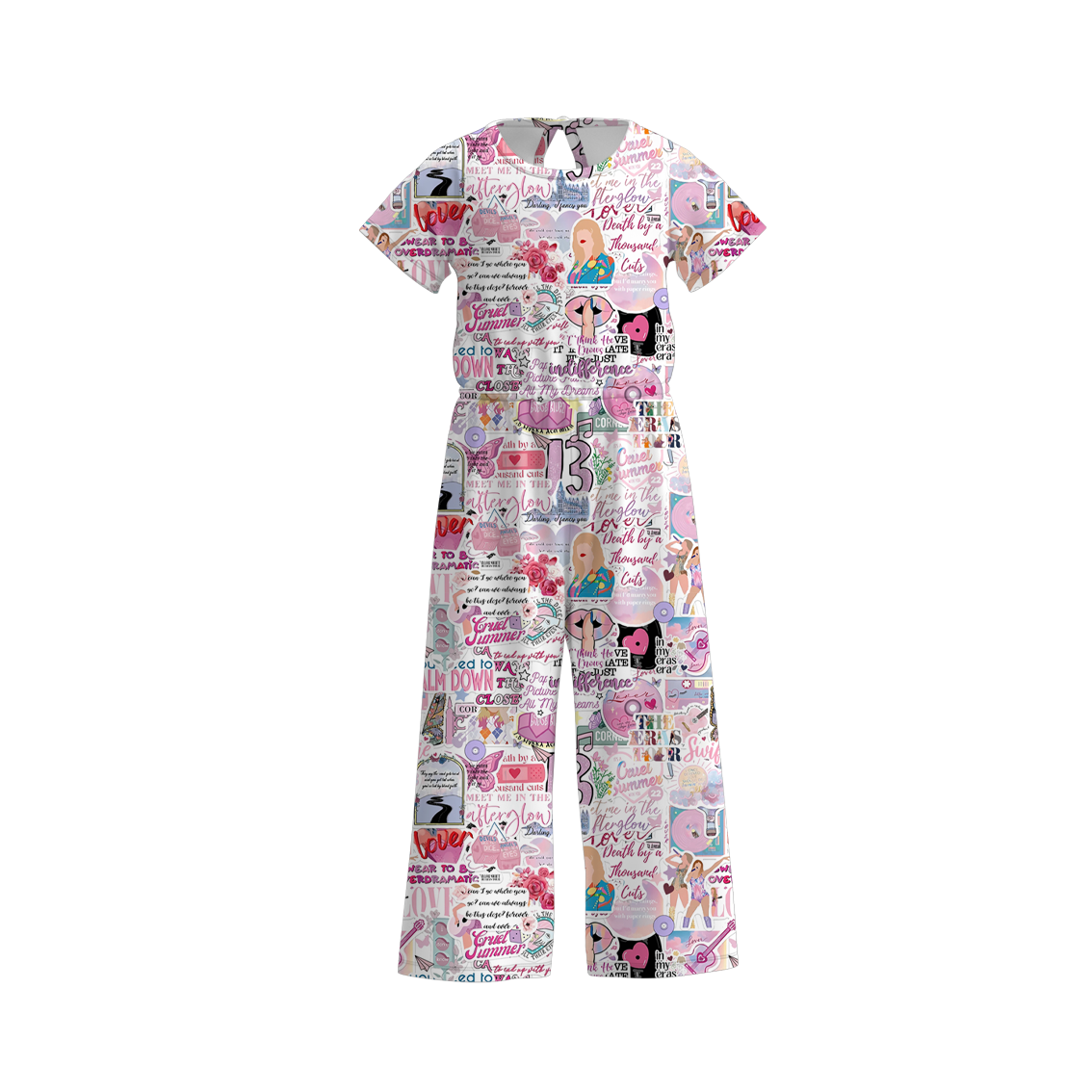 （Pre Order）Girls Summer TS Print Jumpsuit