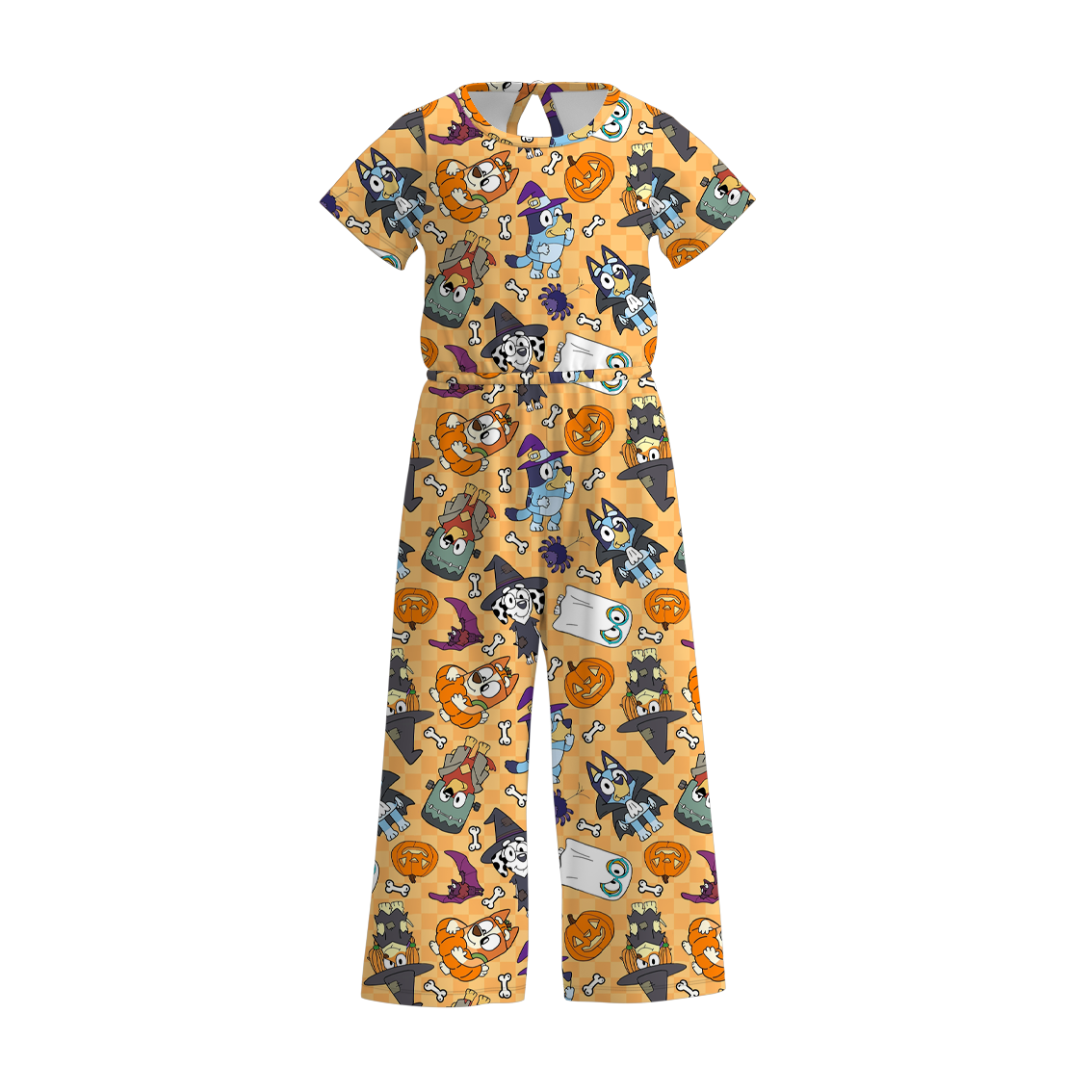 （Pre Order）Girls Halloween Print Jumpsuit