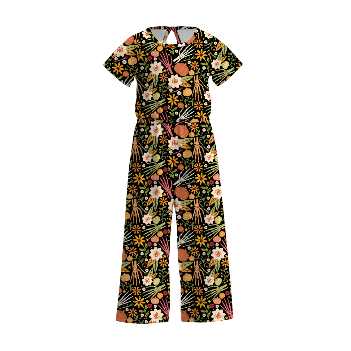 （Pre Order）Girls Halloween Print Jumpsuit