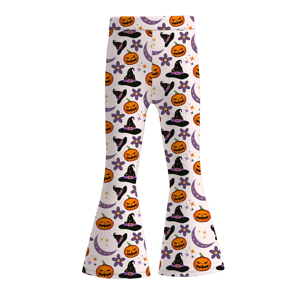 （Pre Order）Girls Halloween Print Bell Pants