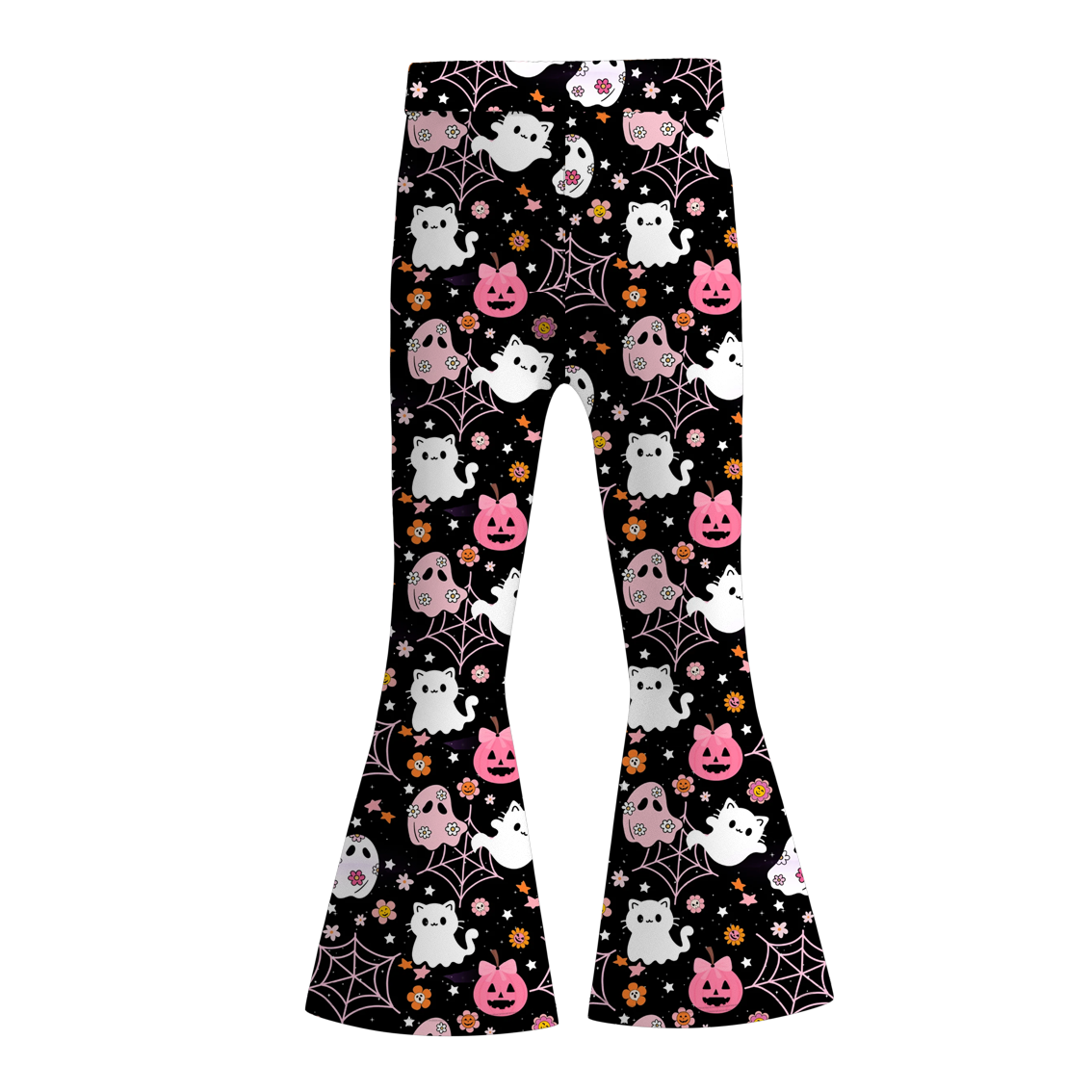 （Pre Order）Girls Halloween Print Bell Pants