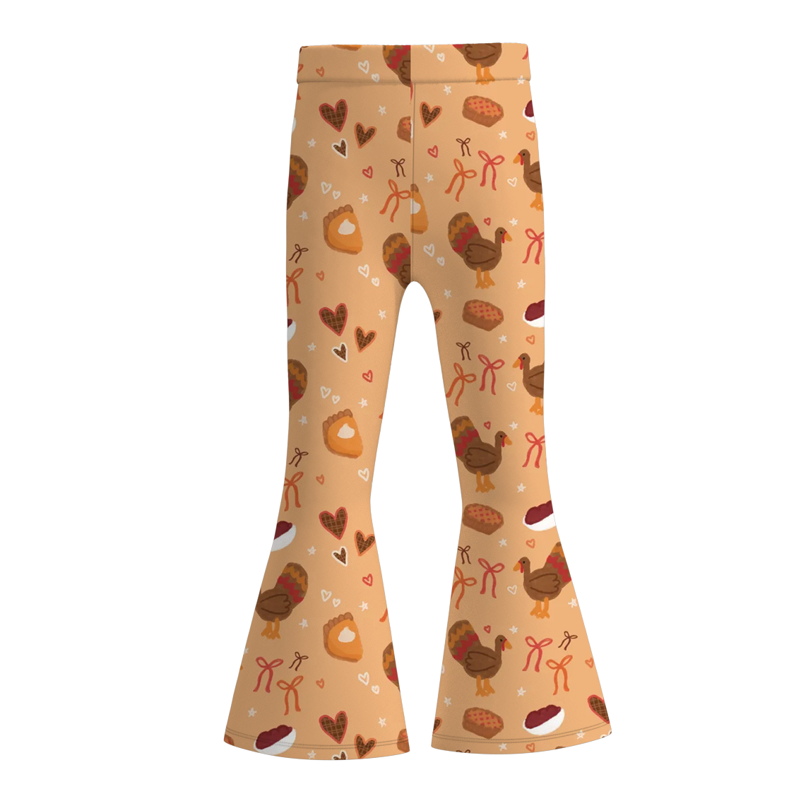 （Pre Order）Girls Thanksgiving Print Bell Pants