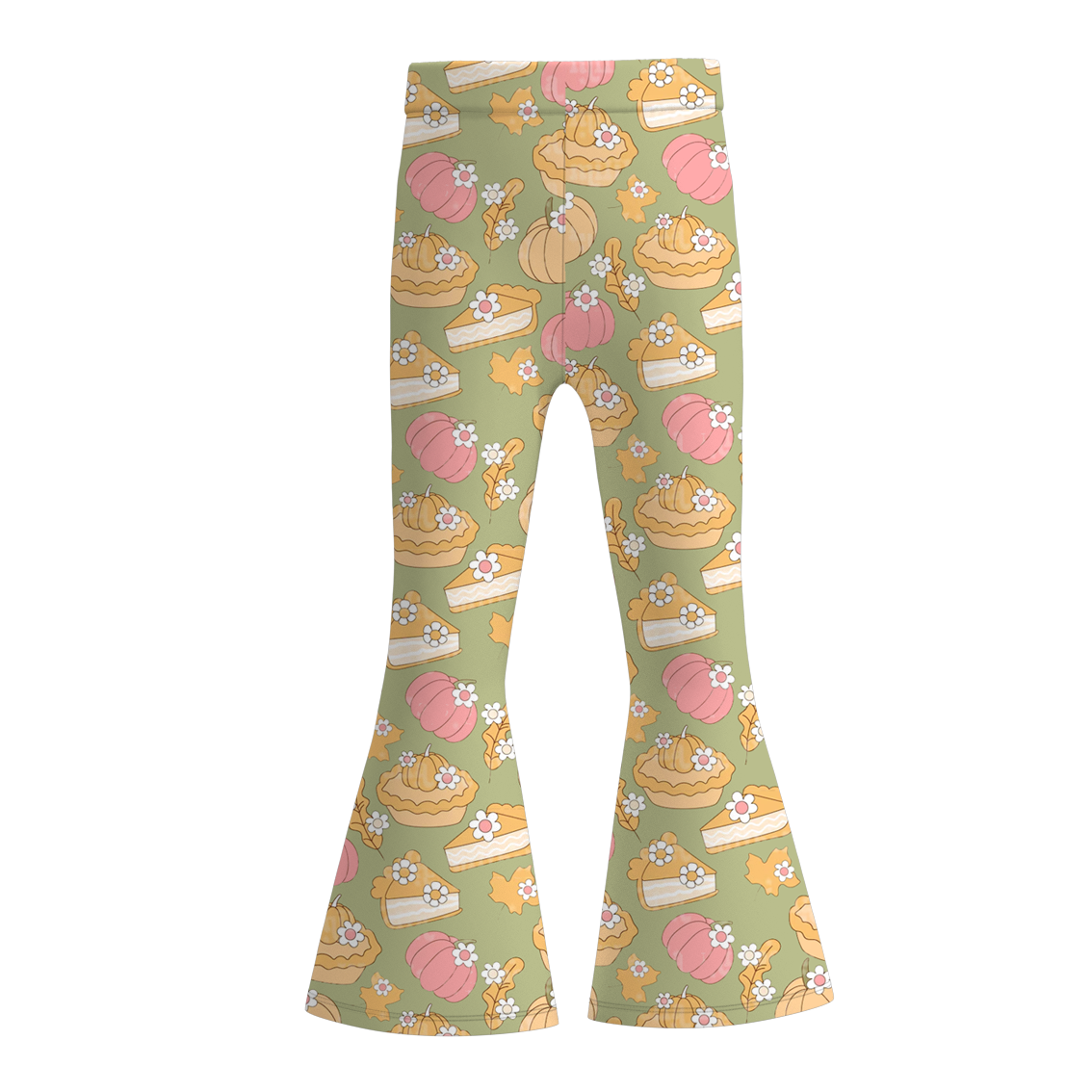 （Pre Order）Girls Thanksgiving Print Bell Pants